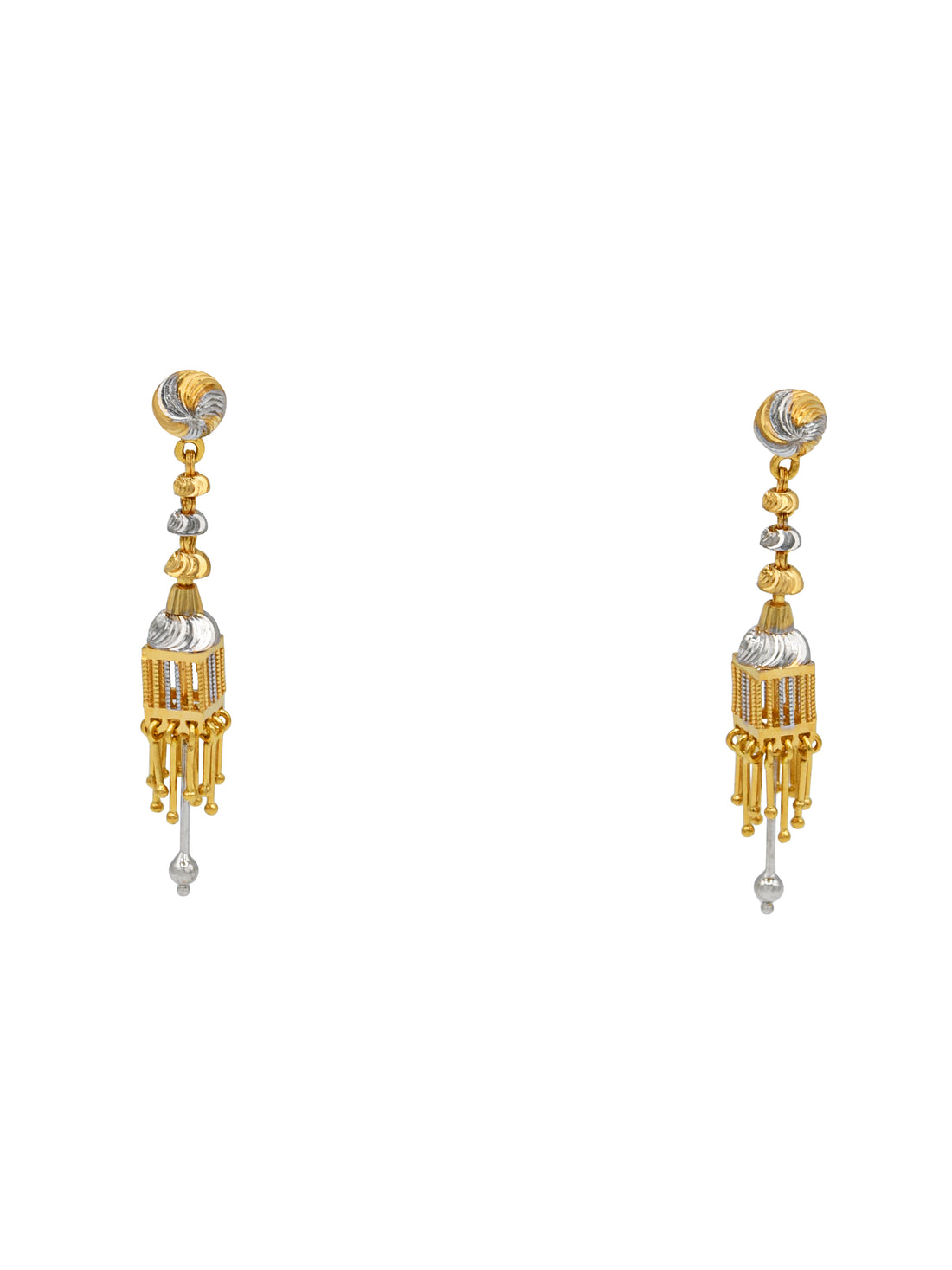 22ct Gold Two Tone Earrings