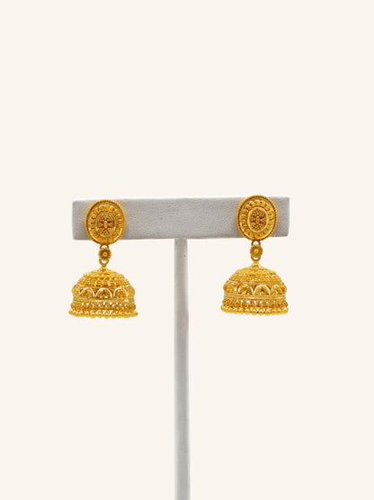 22ct Gold Jhumki Earring - Roop Darshan