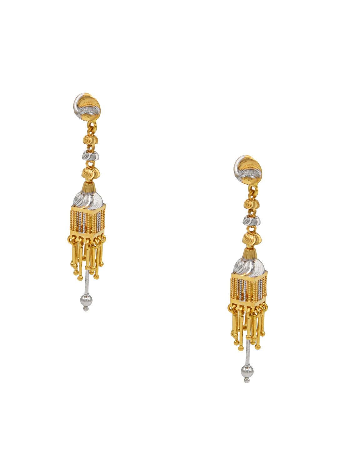 22ct Gold Two Tone Earrings