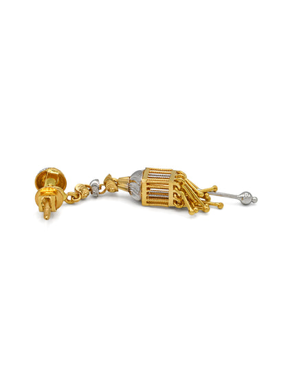 22ct Gold Two Tone Earrings
