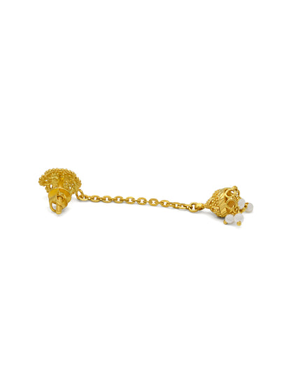 22ct Gold Pearl Jhumki Earrings