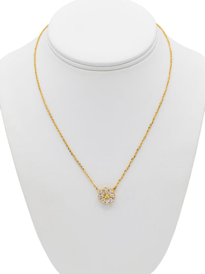 22ct Gold CZ Necklace Set - Roop Darshan