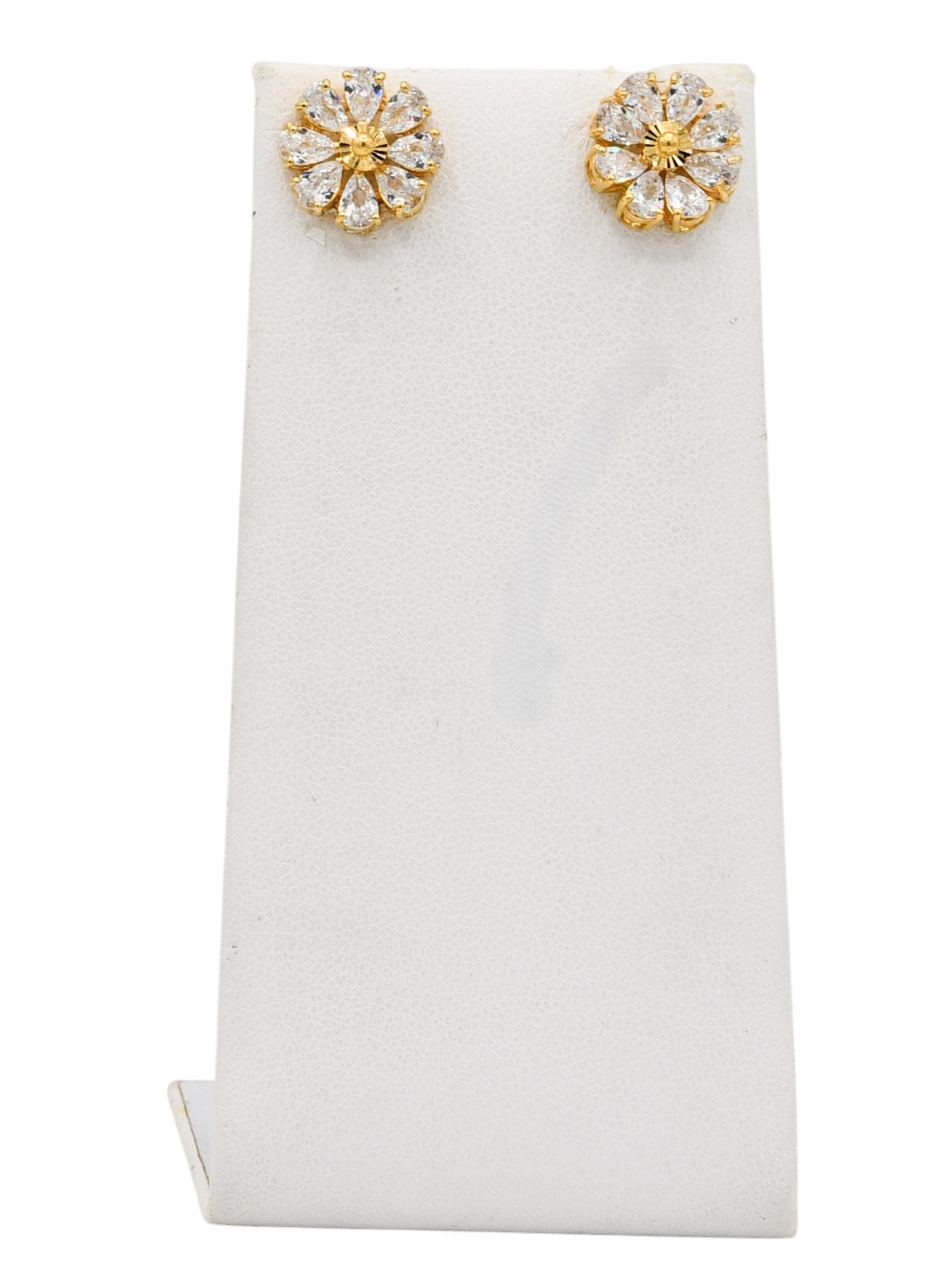 22ct Gold CZ Necklace Set - Roop Darshan