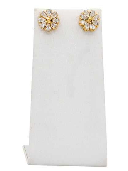 22ct Gold CZ Necklace Set - Roop Darshan