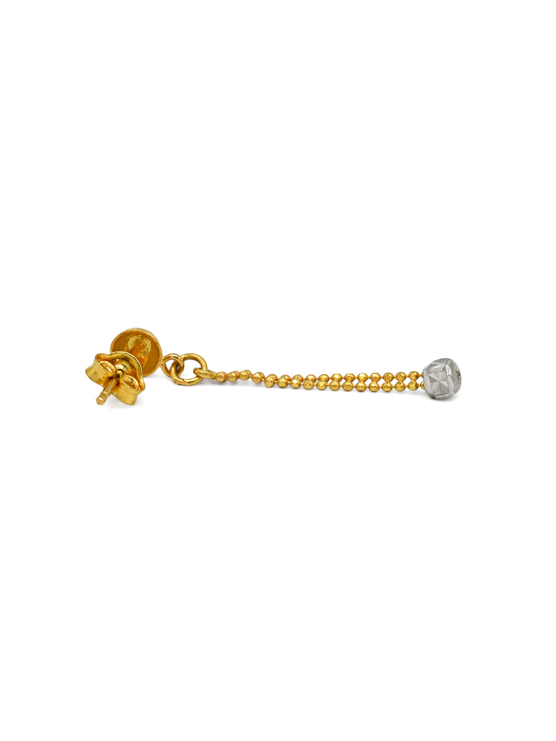 22ct Gold Two Tone Ball Earrings