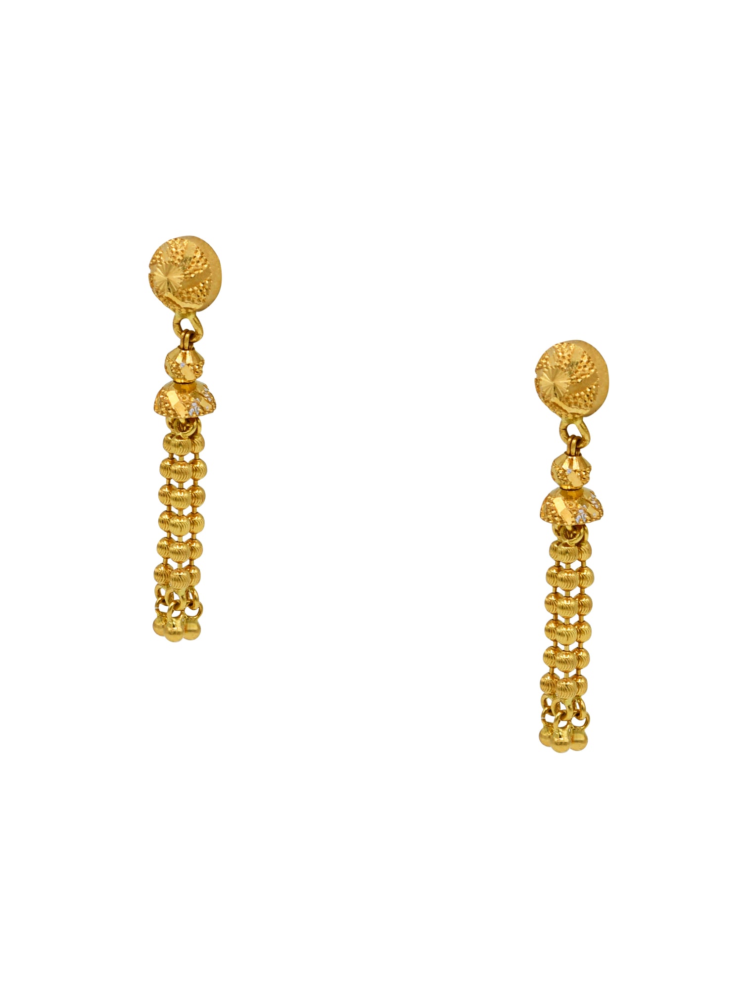 22ct Gold Drop Earrings – Roop Darshan - Main Image