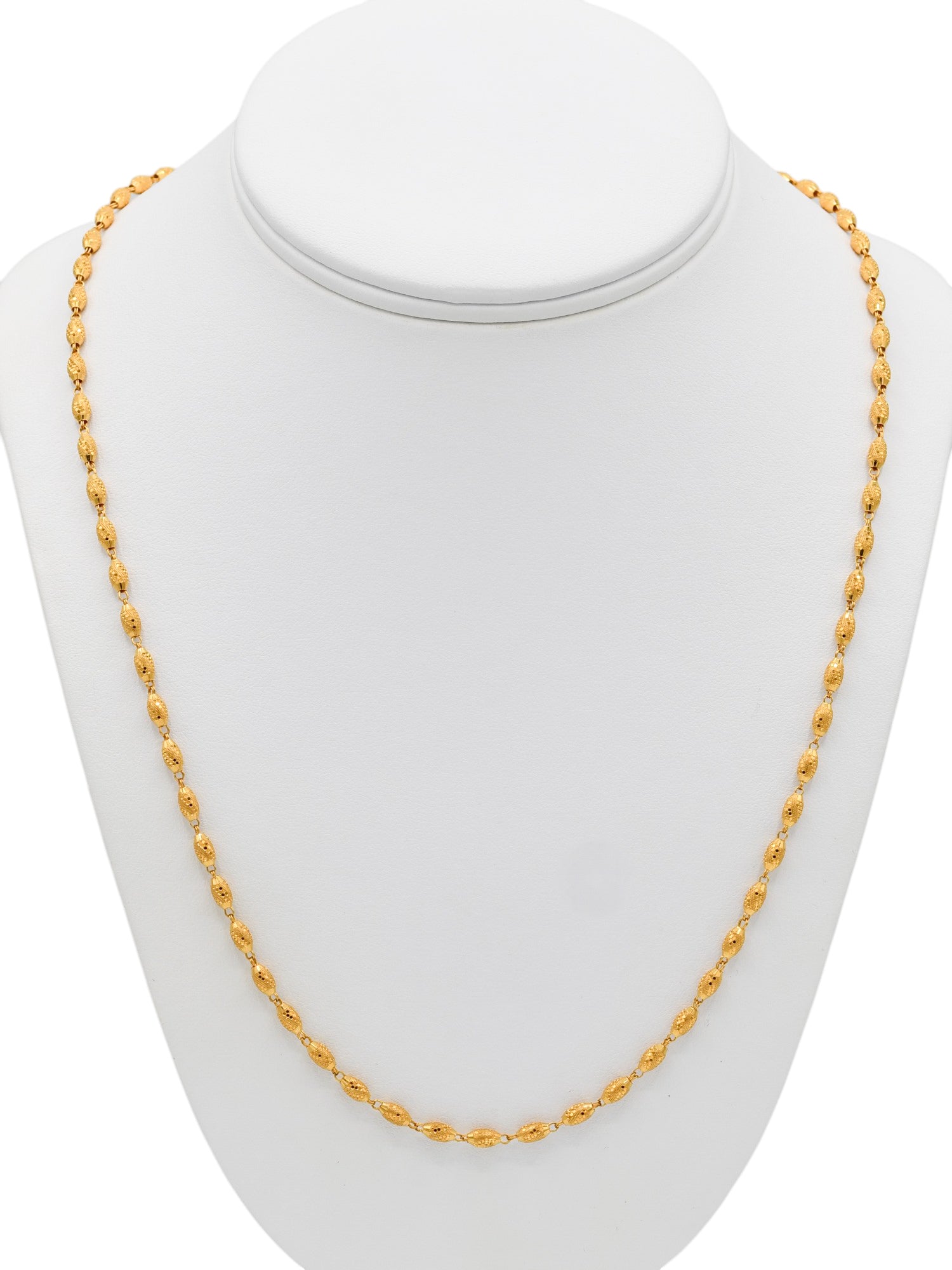 22ct Gold Ball Long Fancy Chain | Roop Darshan