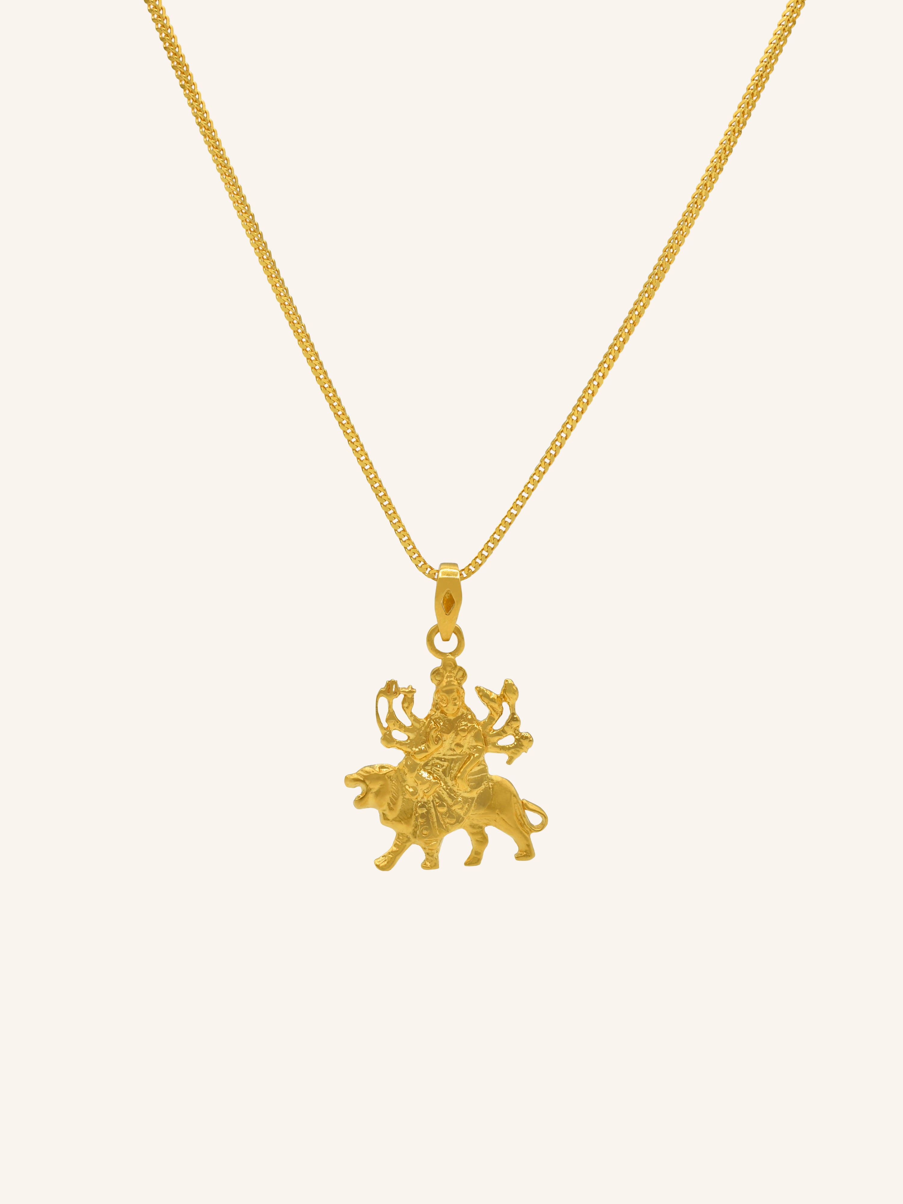 22ct Gold DurgaPendant 3.31 GMS - Roop Darshan