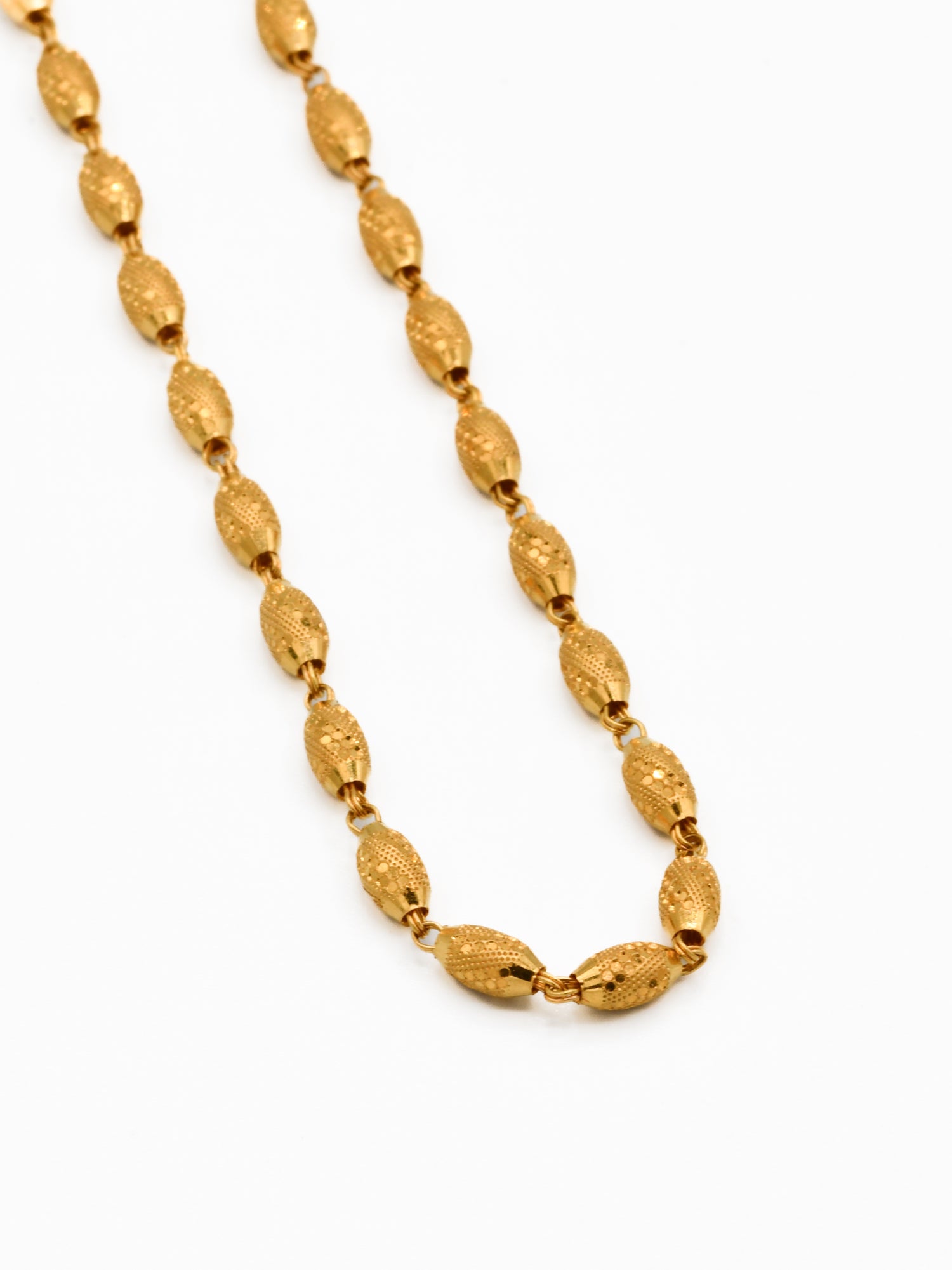 22ct Gold Ball Long Fancy Chain | Roop Darshan