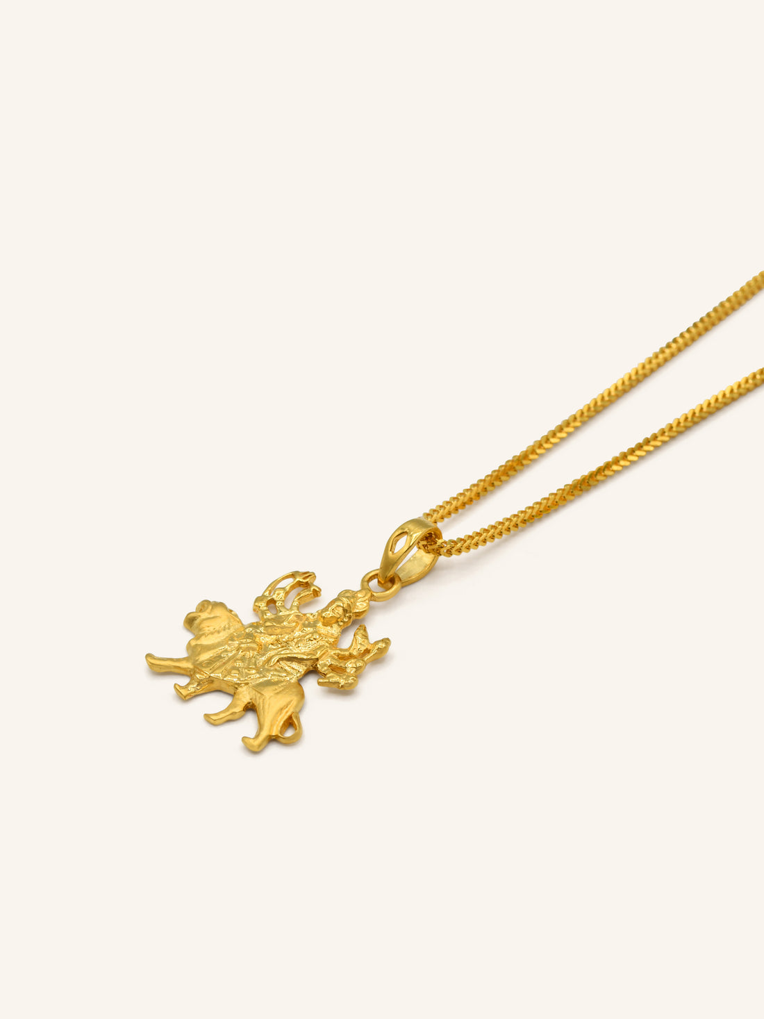 22ct Gold DurgaPendant 3.31 GMS - Roop Darshan