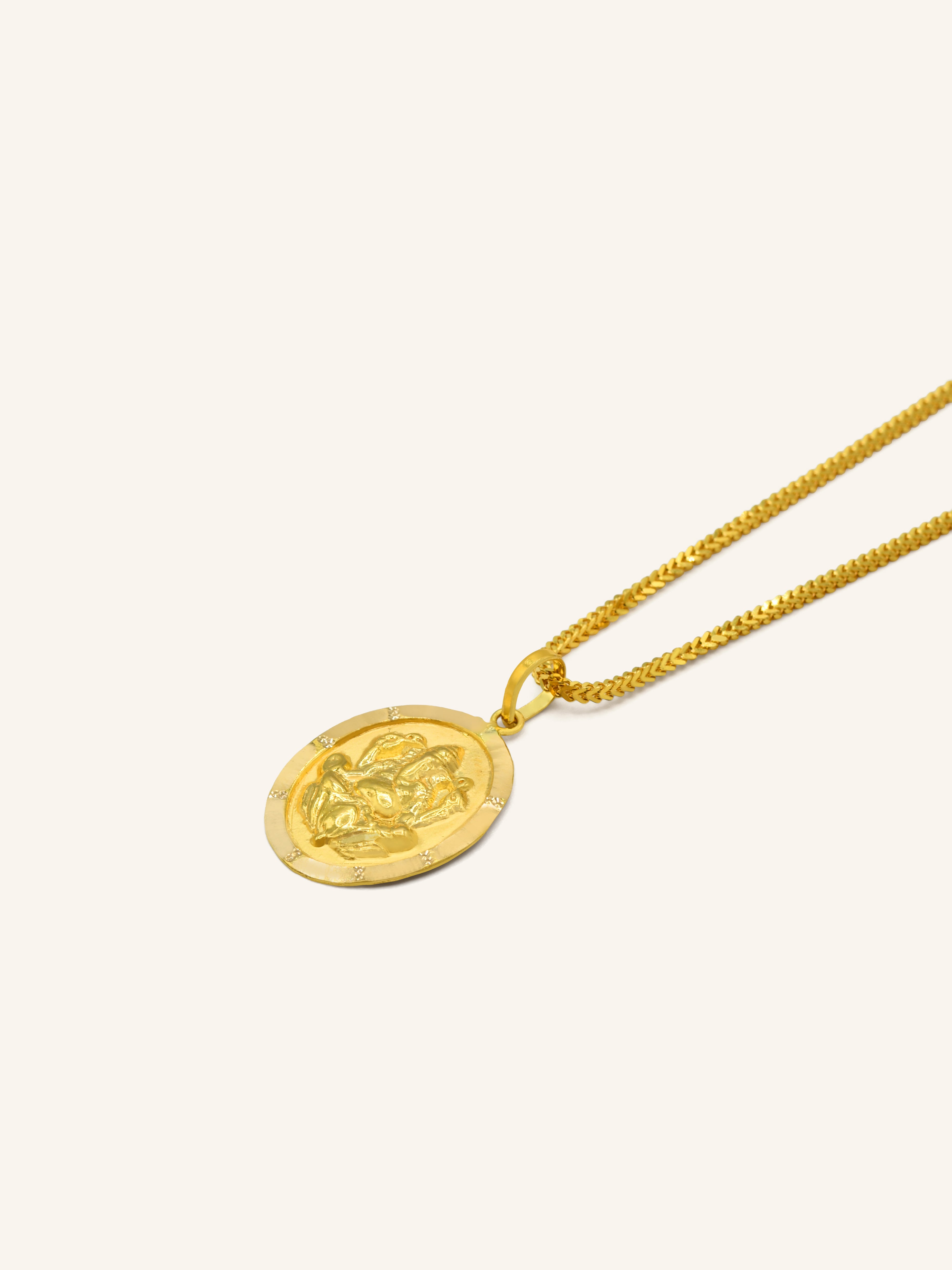 22ct Gold Ganesh Pendant 0.93 GMS - Roop Darshan