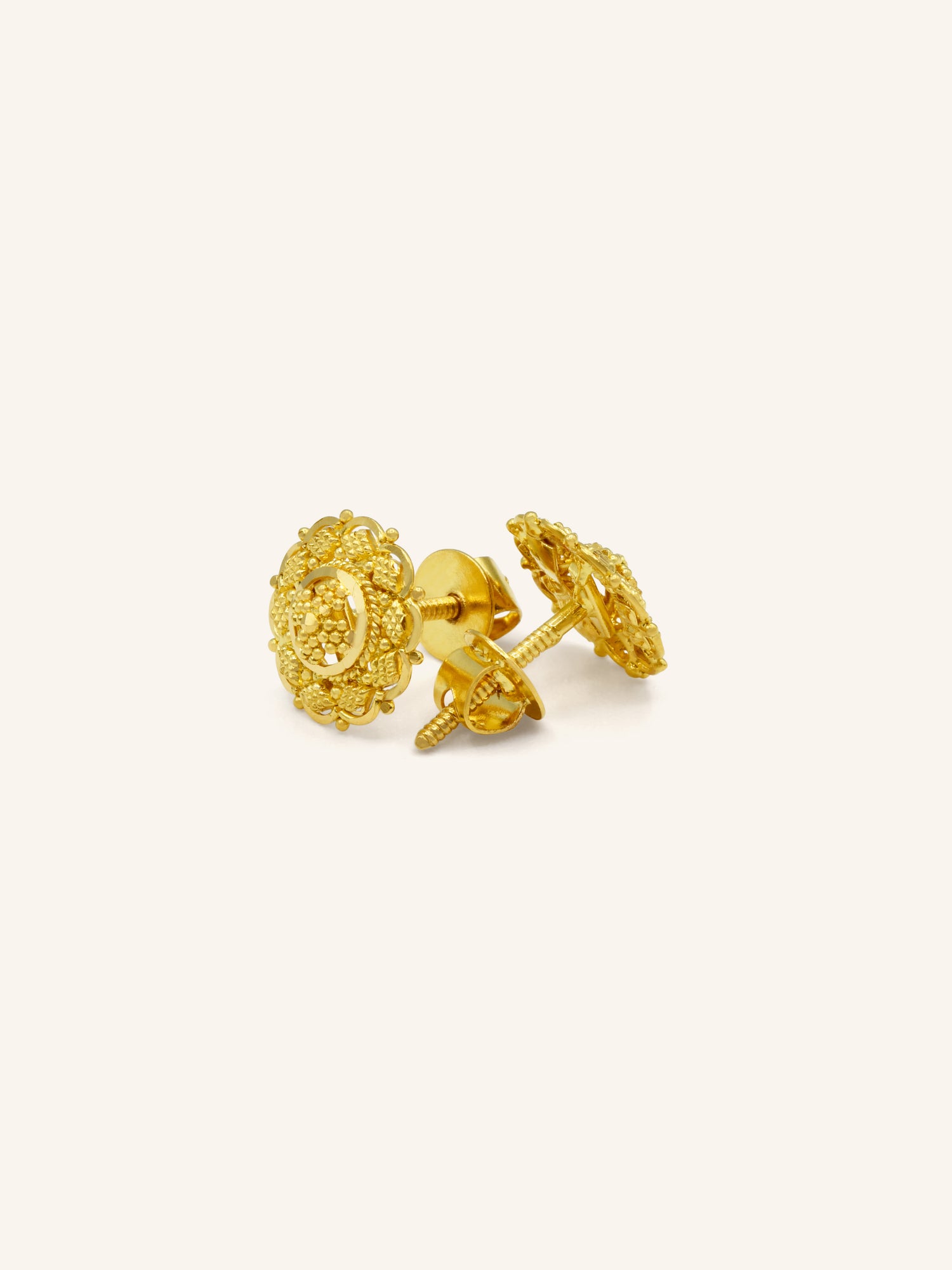 22ct Gold Stud Earring - Roop Darshan