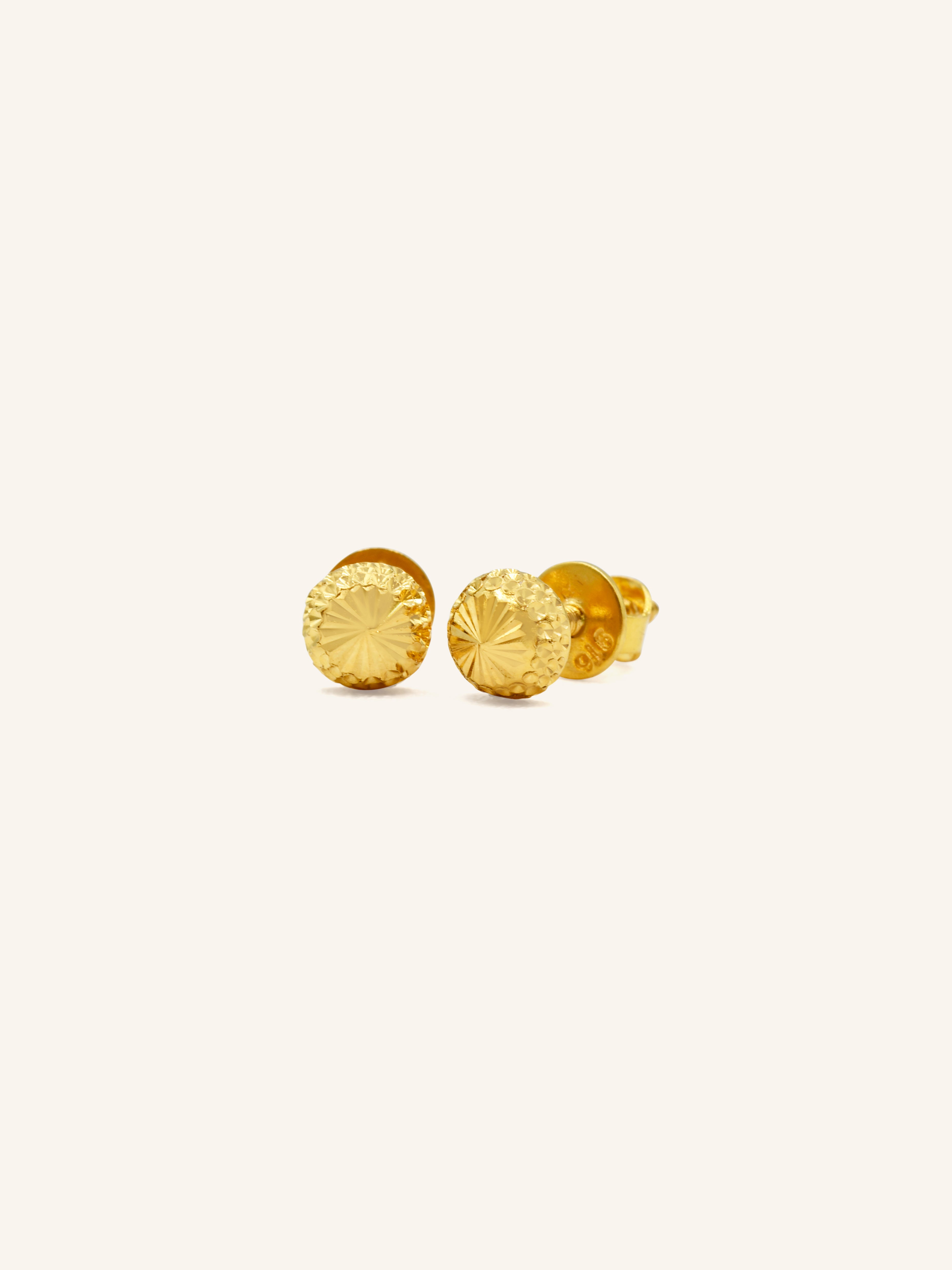 22ct Gold Stud Earring - Roop Darshan