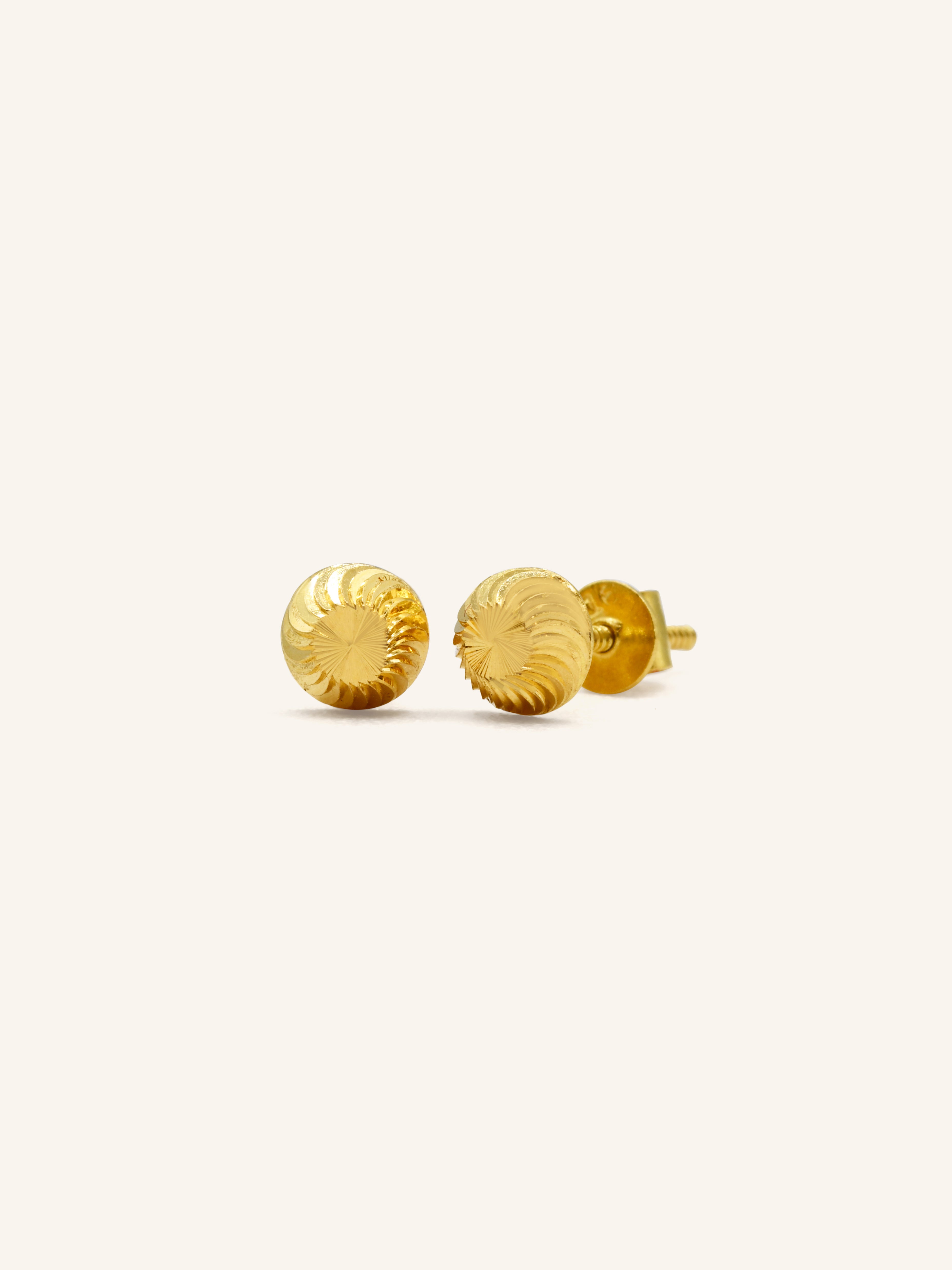 22ct Gold Stud Earring - Roop Darshan
