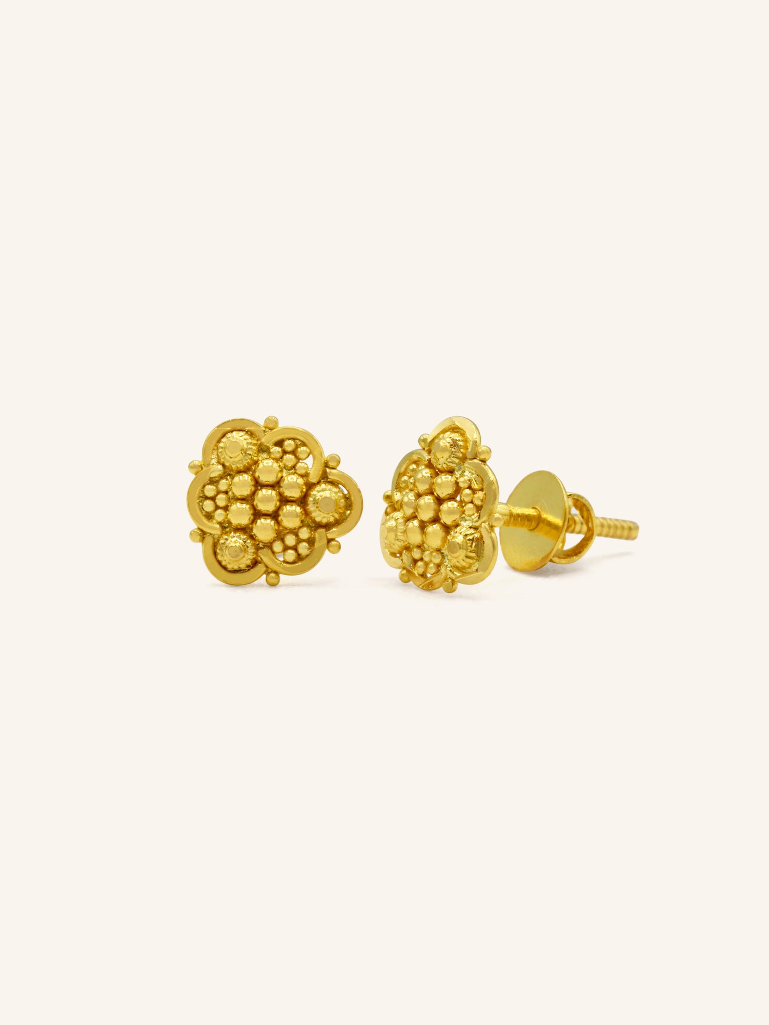 22ct Gold Stud Earring - Roop Darshan