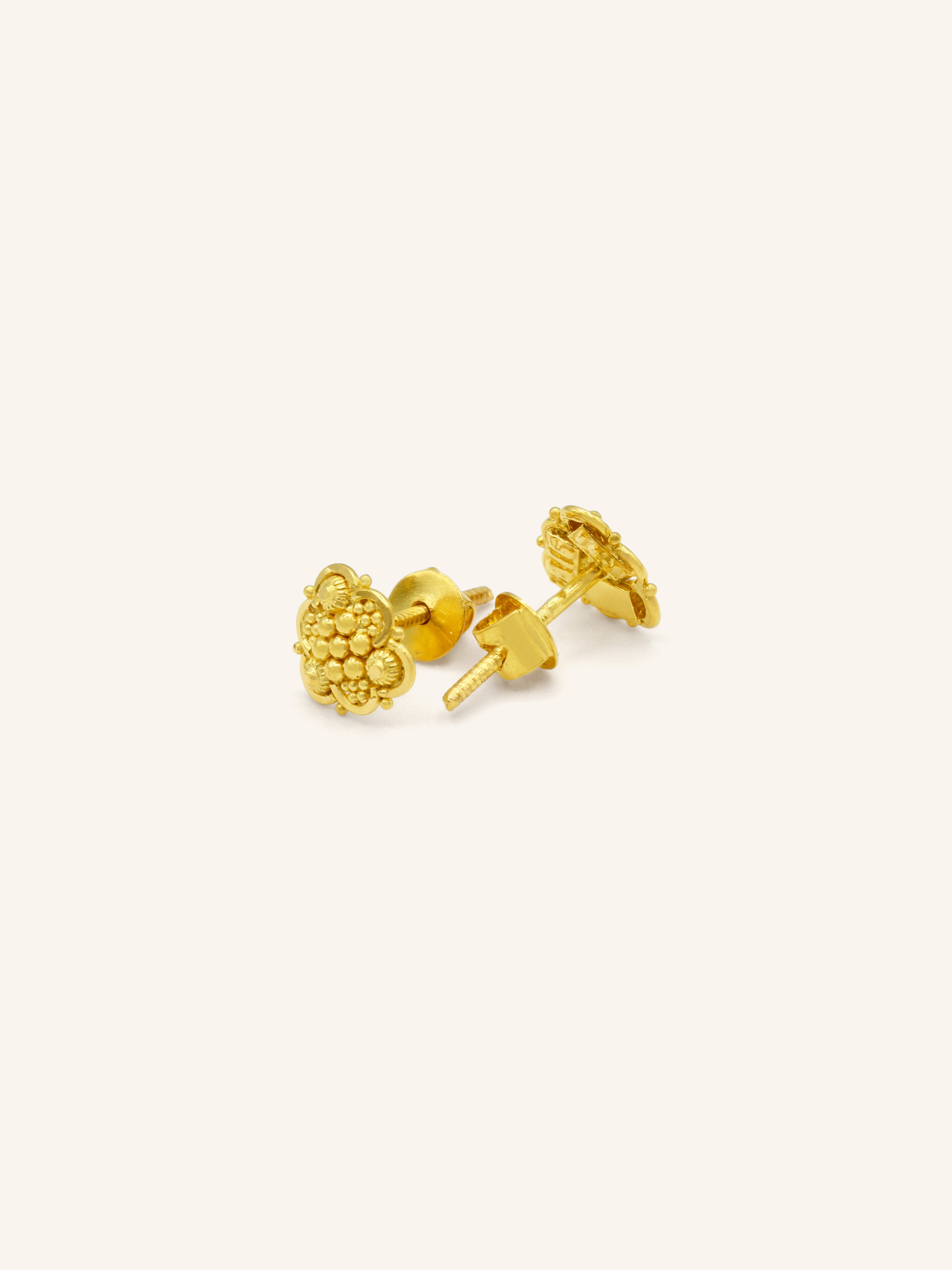 22ct Gold Stud Earring - Roop Darshan