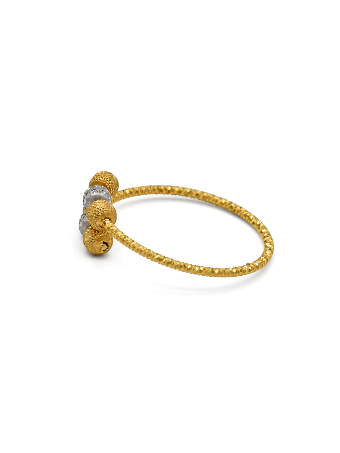 22ct Gold Two Tone Ladies Ring