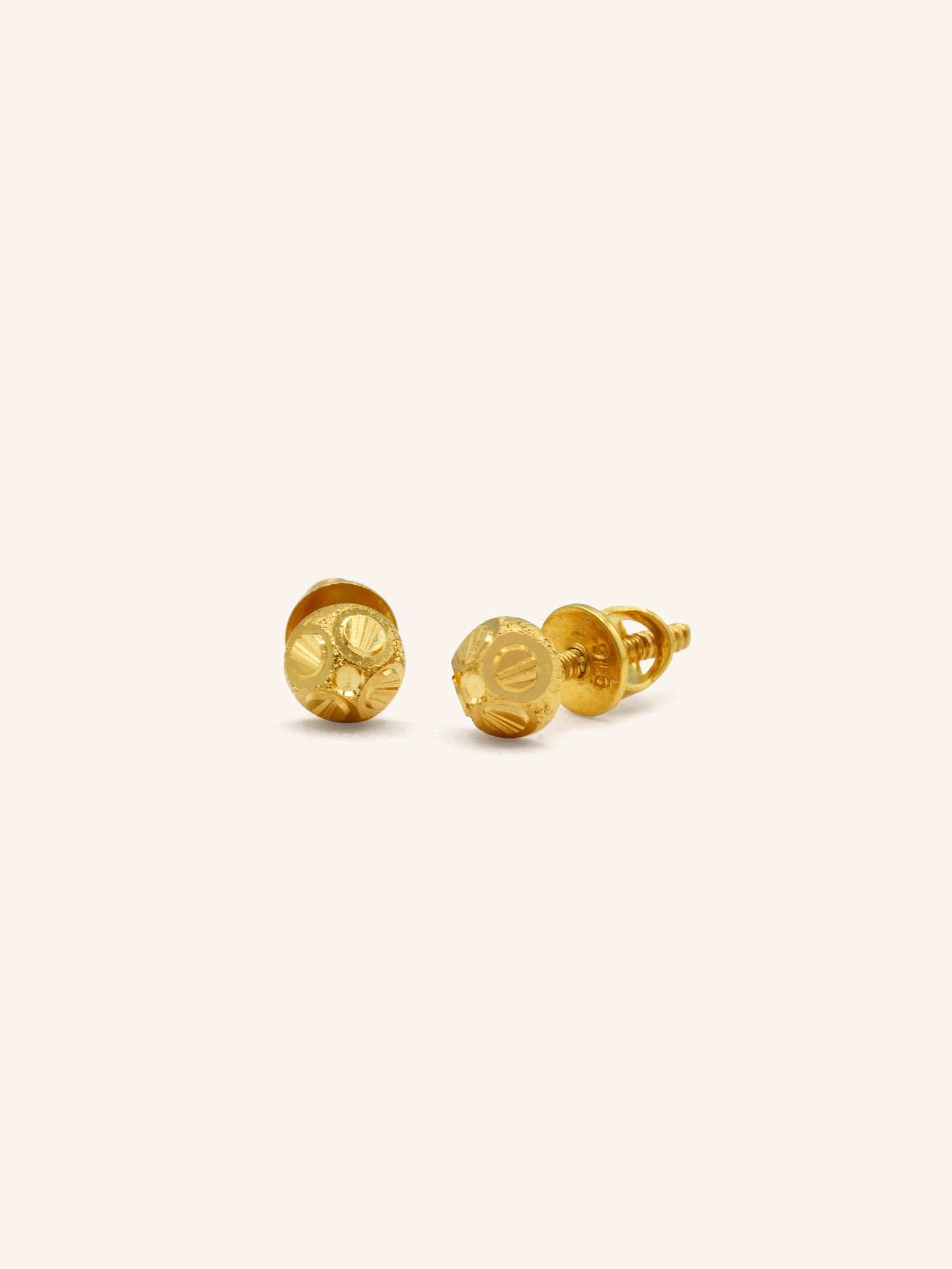 22ct Gold Stud Earring - Roop Darshan