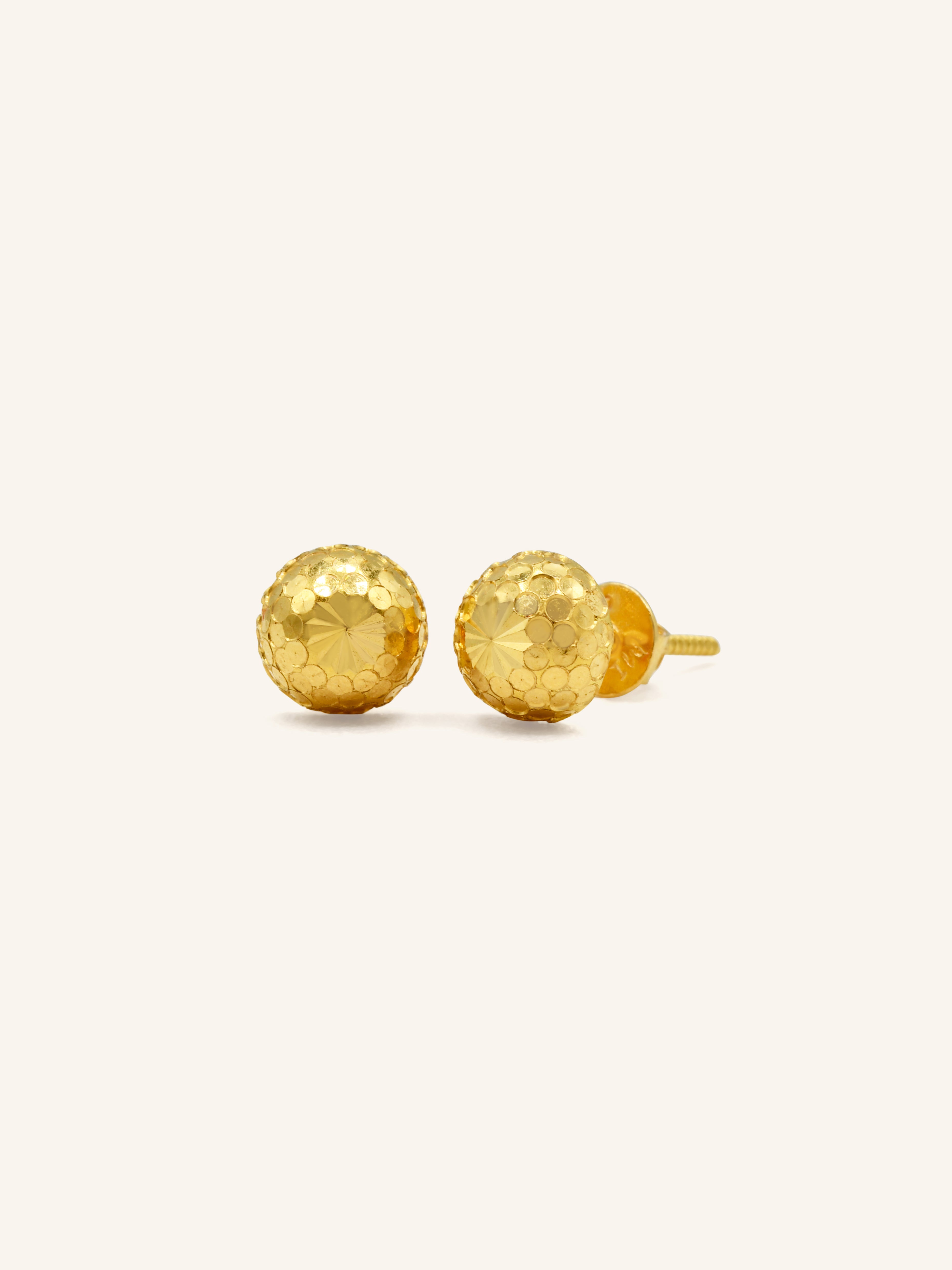 22ct Gold Stud Earring - Roop Darshan