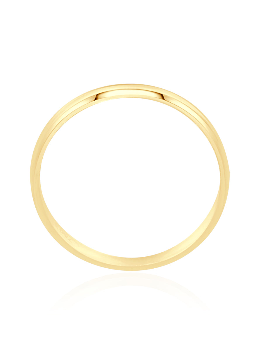 18ct Gold Half Round Wedding Band - Roop Darshan
