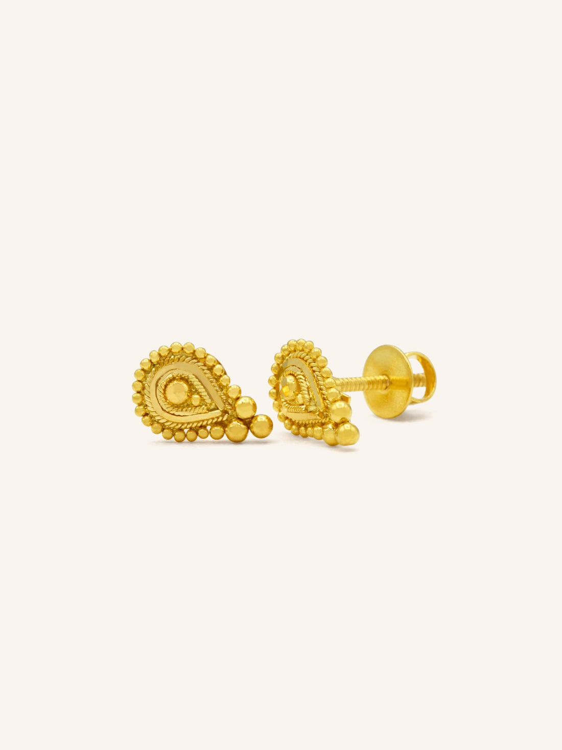 22ct Gold Stud Earring - Roop Darshan