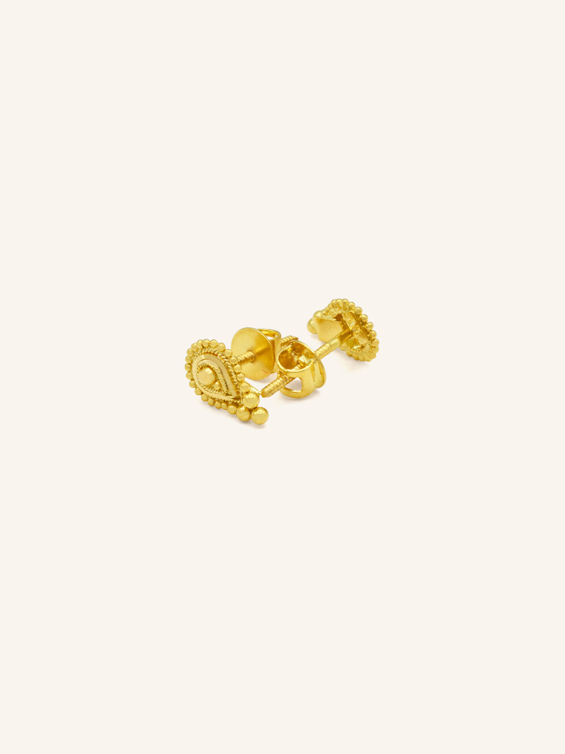 22ct Gold Stud Earring - Roop Darshan