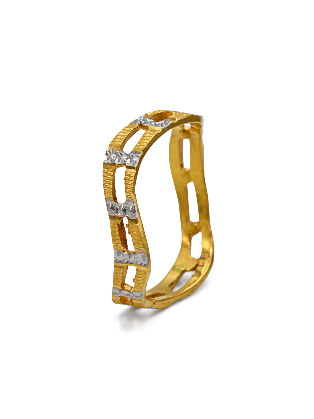 22ct Gold Two Tone Band Ring