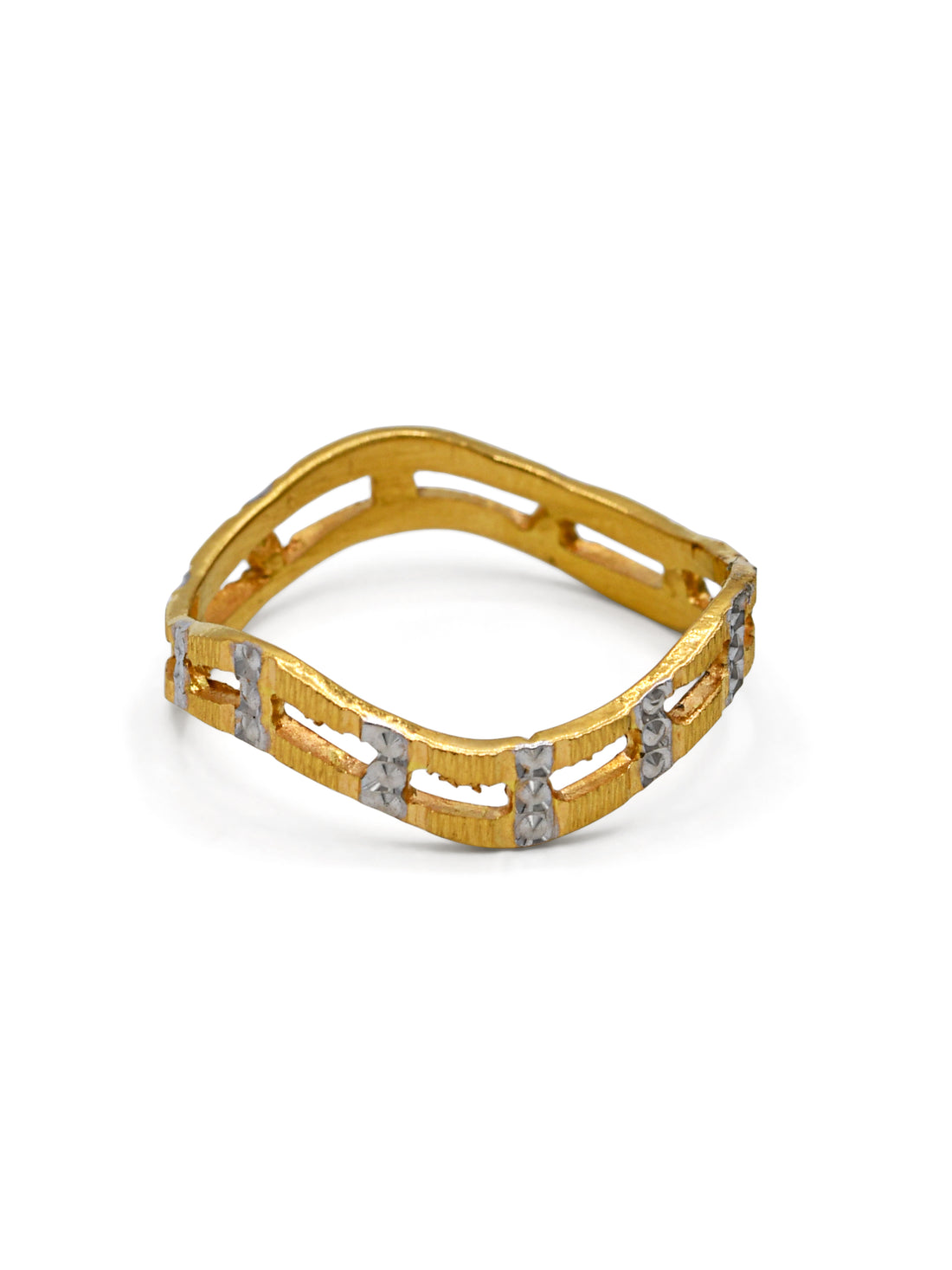 22ct Gold Two Tone Band Ring