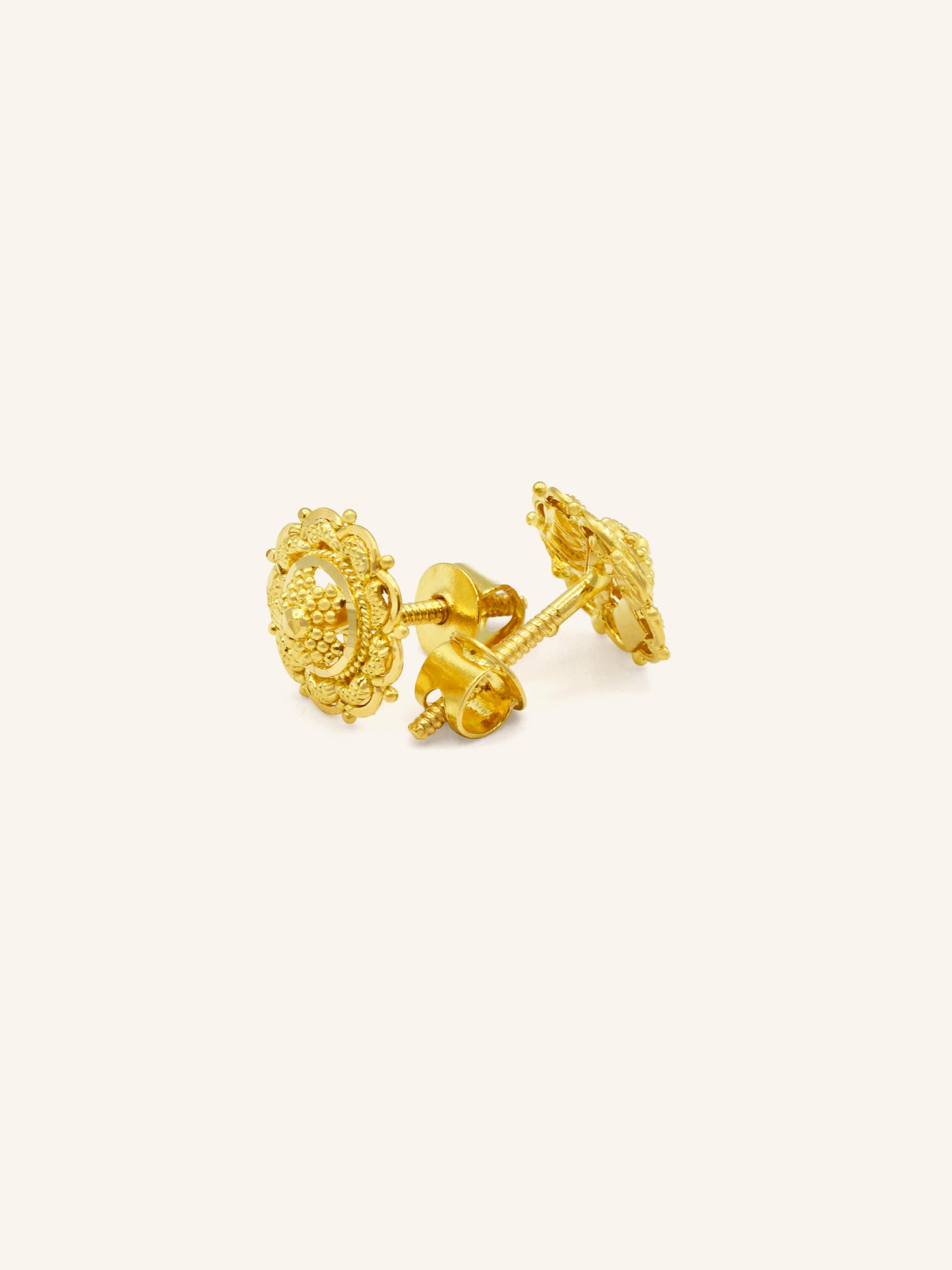 22ct Gold Stud Earring - Roop Darshan