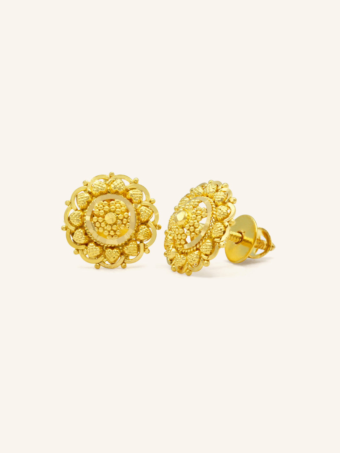 22ct Gold Stud Earring - Roop Darshan