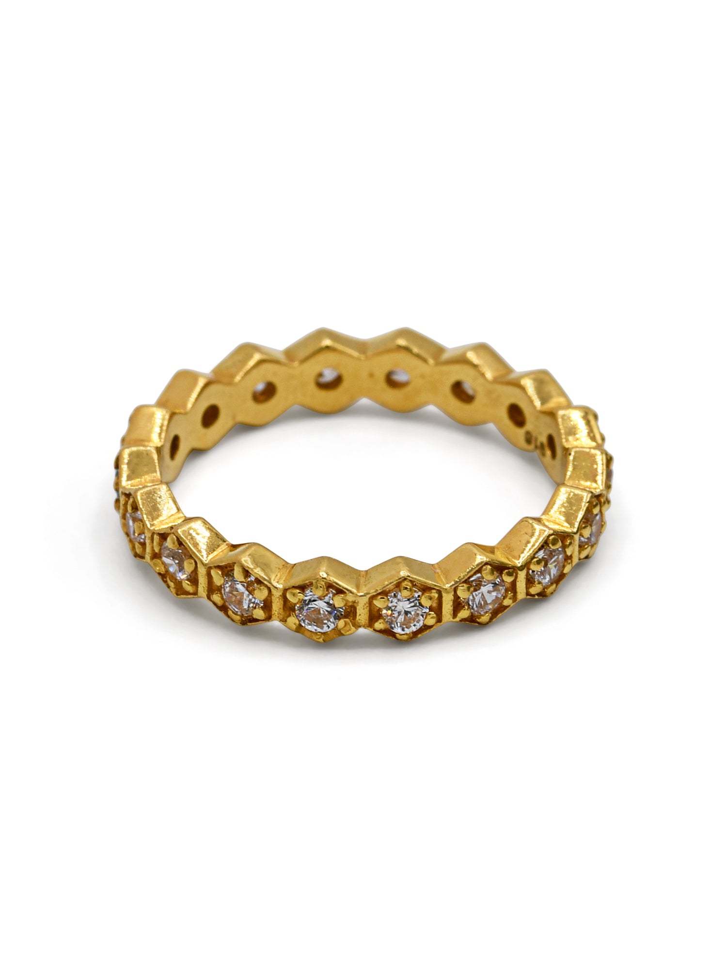 22ct Gold CZ Ladies Ring
