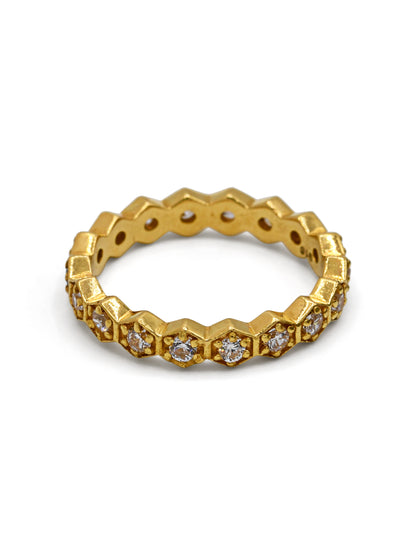 22ct Gold CZ Ladies Ring