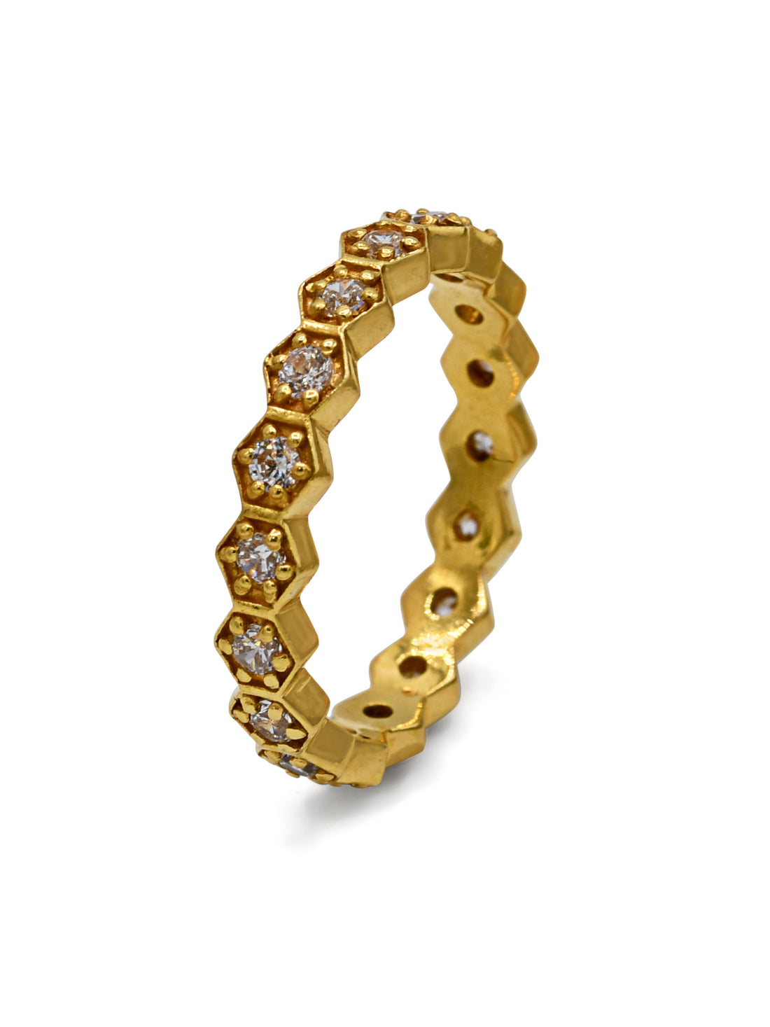 22ct Gold CZ Ladies Ring