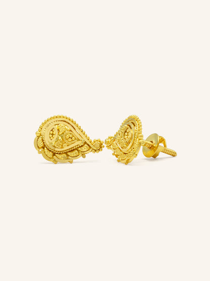22ct Gold Stud Earring - Roop Darshan