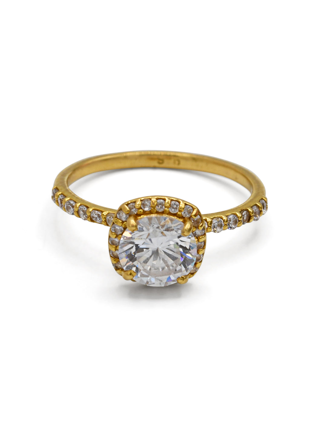 22ct Gold CZ Ladies Ring