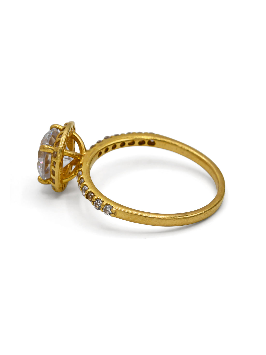 22ct Gold CZ Ladies Ring