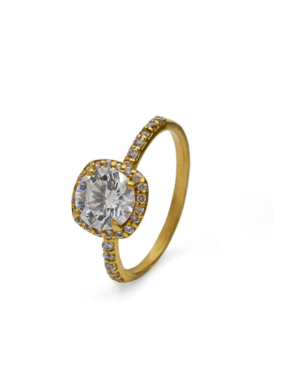 22ct Gold CZ Ladies Ring