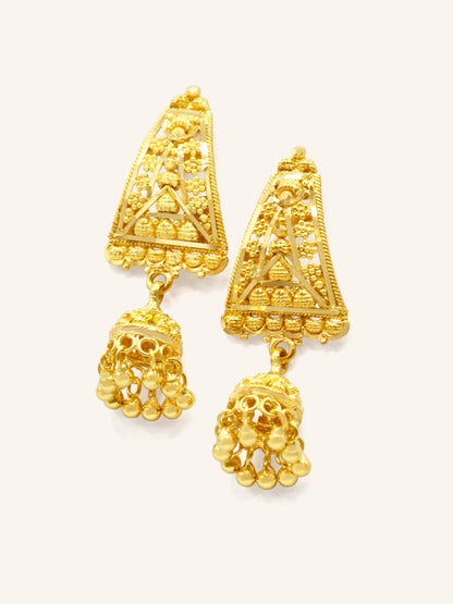 22ct Gold Jhumki Earring - Roop Darshan