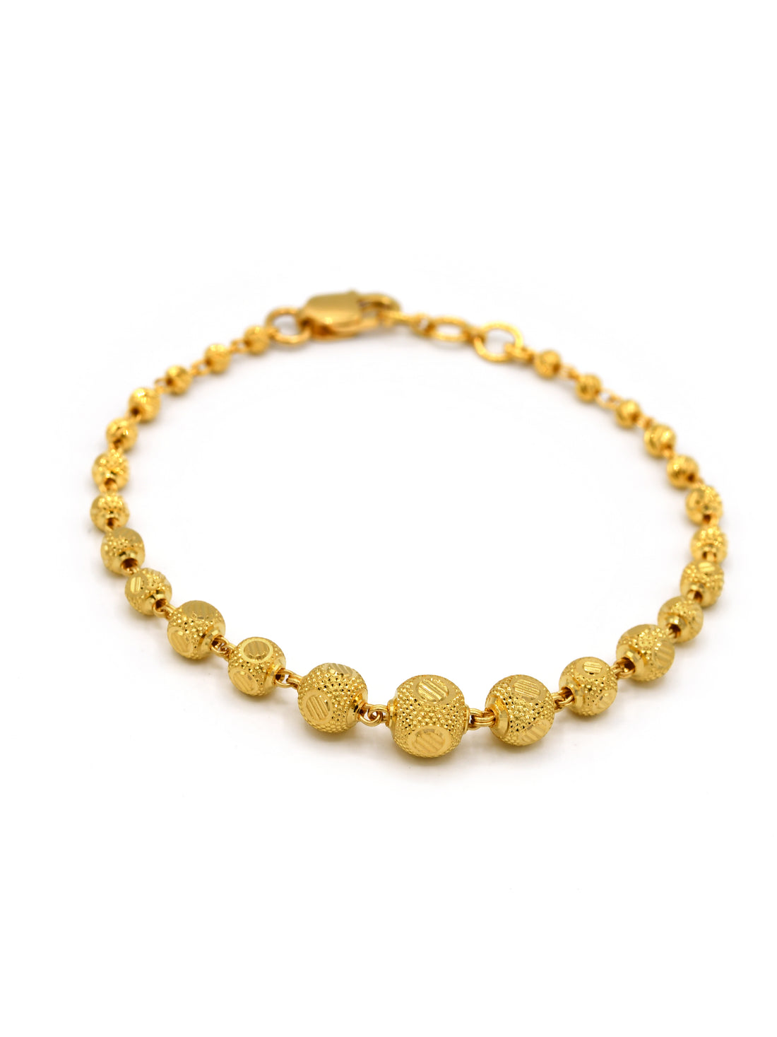 22ct Gold Ball Ladies Bracelet