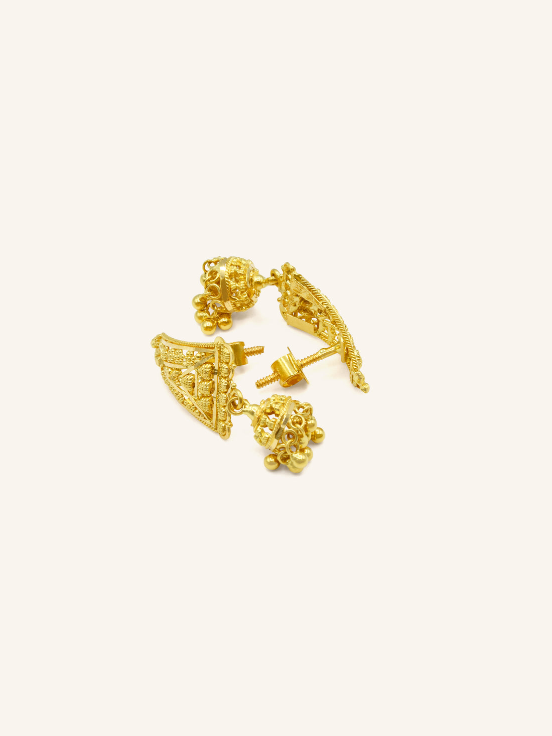 22ct Gold Jhumki Earring - Roop Darshan