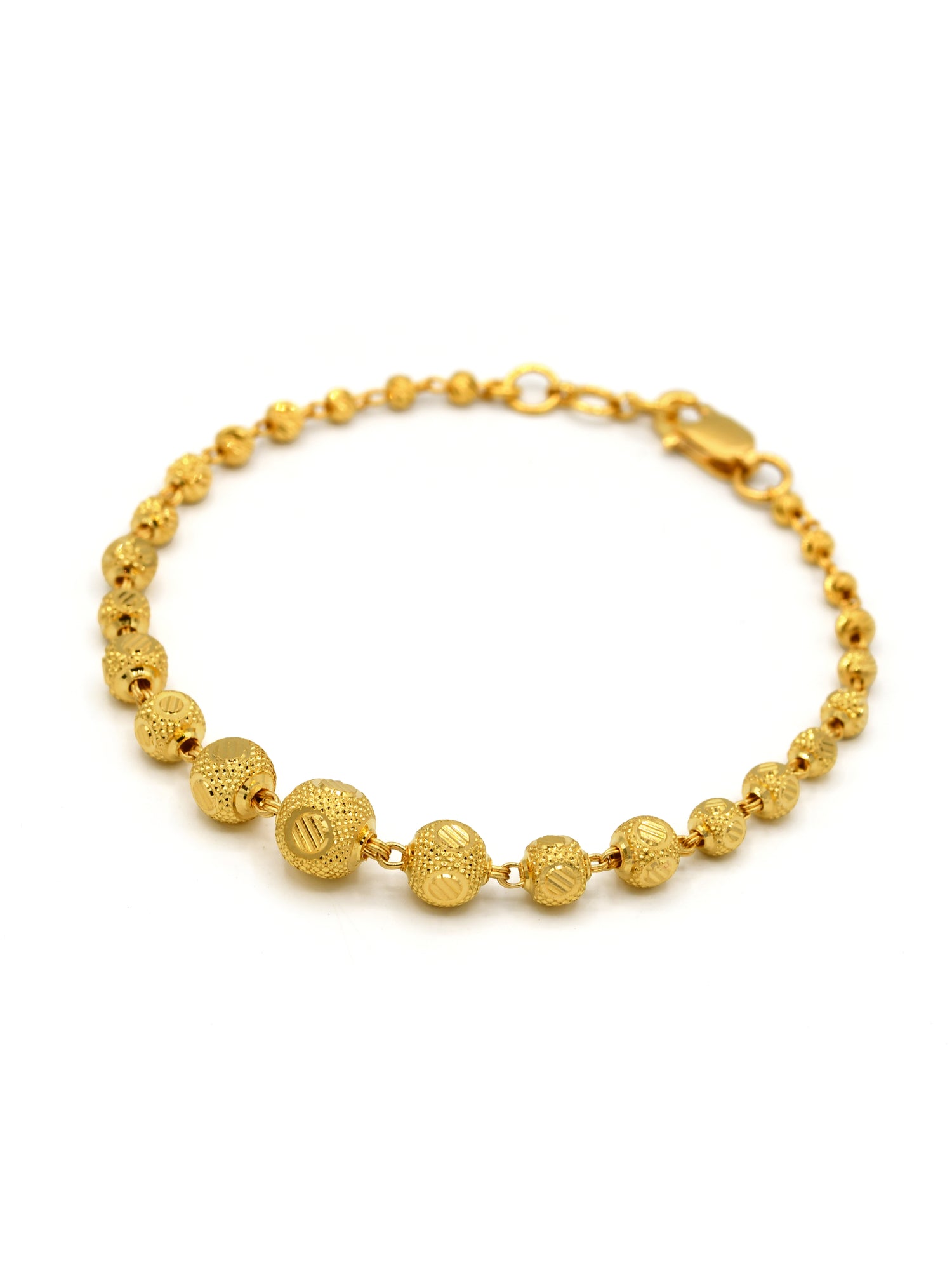 22ct Gold Ball Ladies Bracelet
