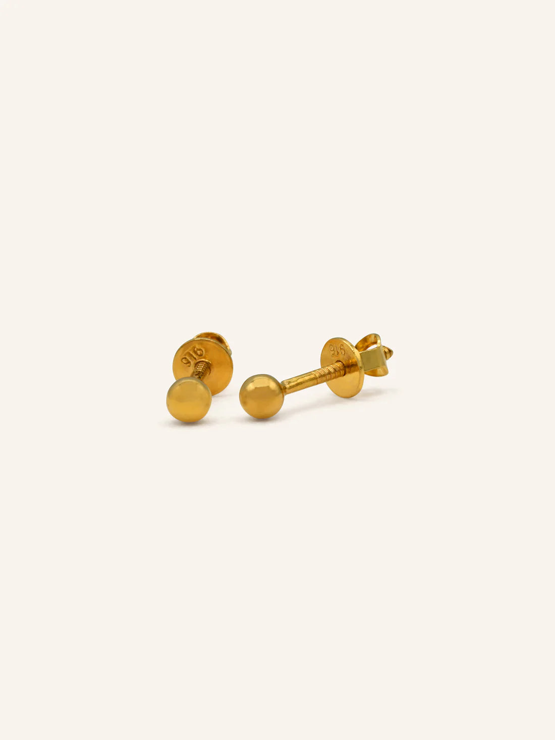 22ct Gold Stud Earring - Roop Darshan