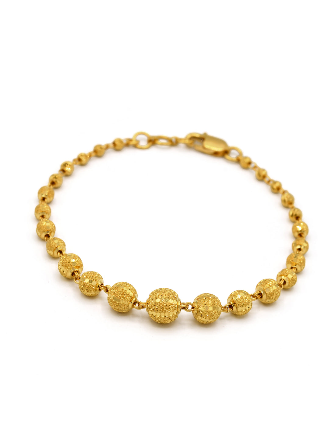 22ct Gold Ball Ladies Bracelet