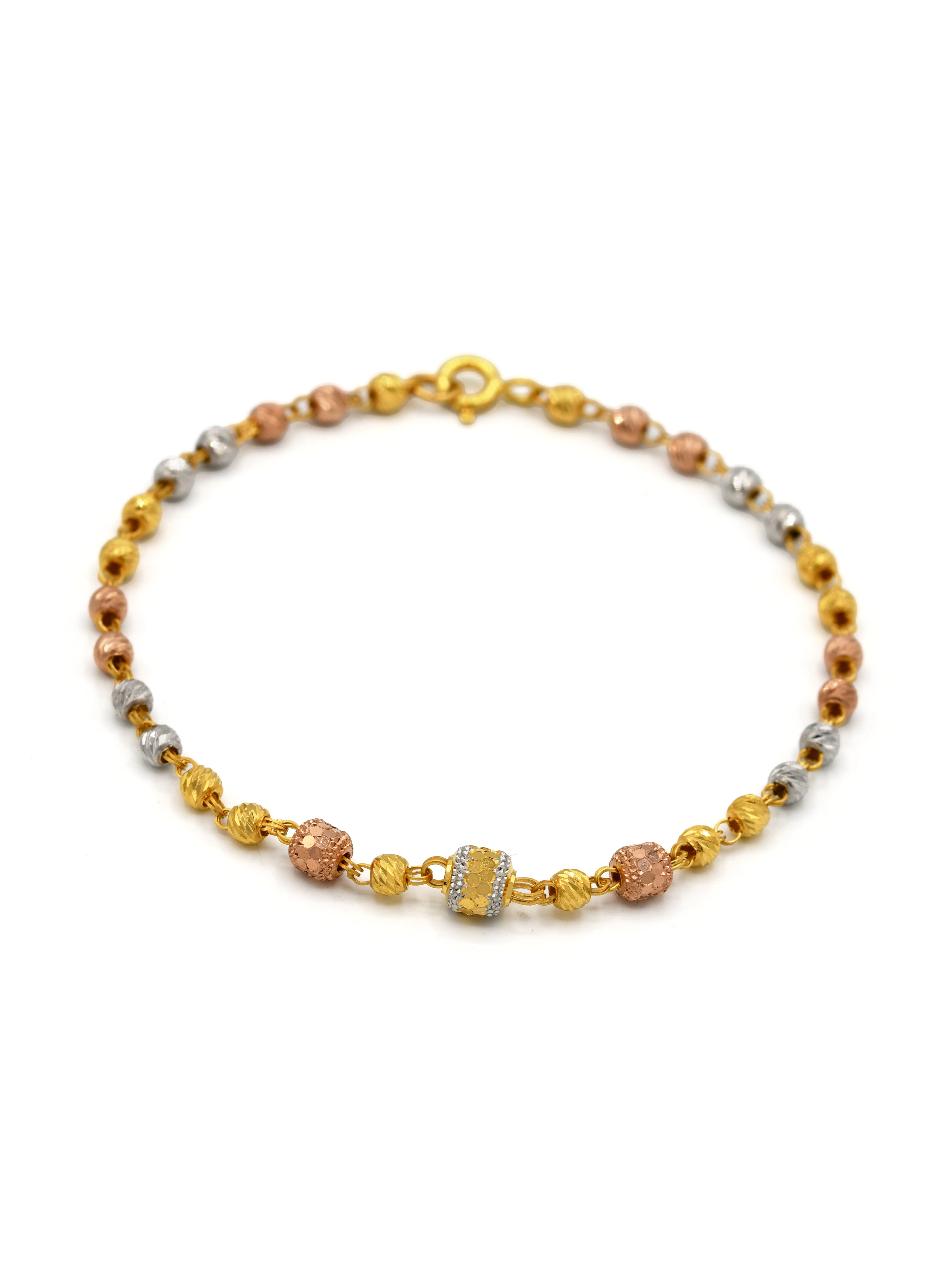 22ct Rose Gold Ball Ladies Bracelet
