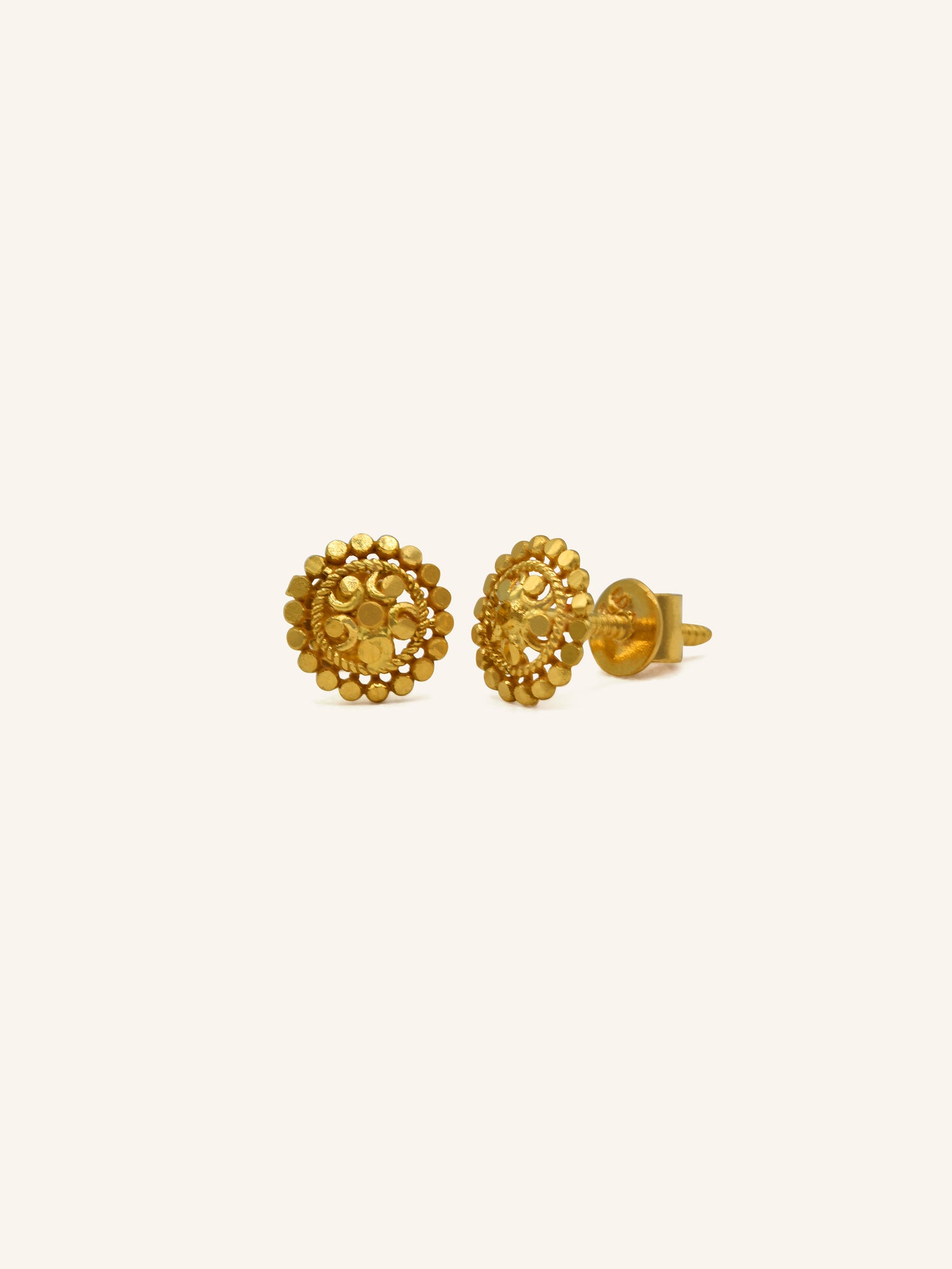 22ct Gold Stud Earring 1.04 GMS - Roop Darshan