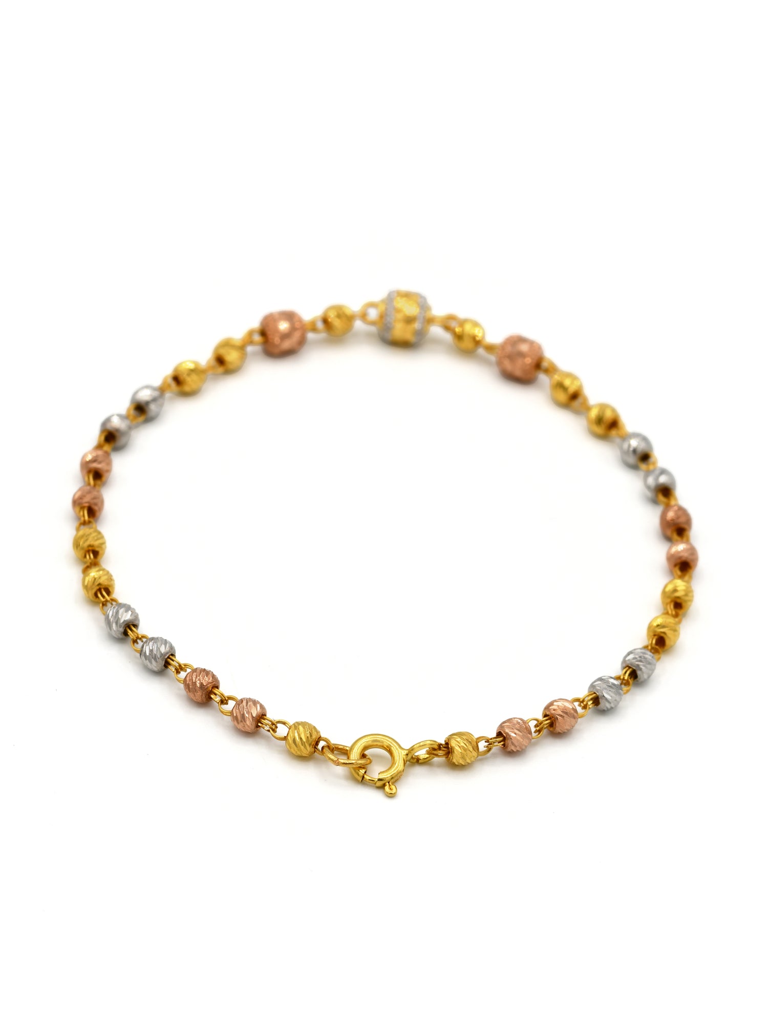 22ct Rose Gold Ball Ladies Bracelet
