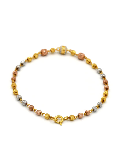 22ct Rose Gold Ball Ladies Bracelet