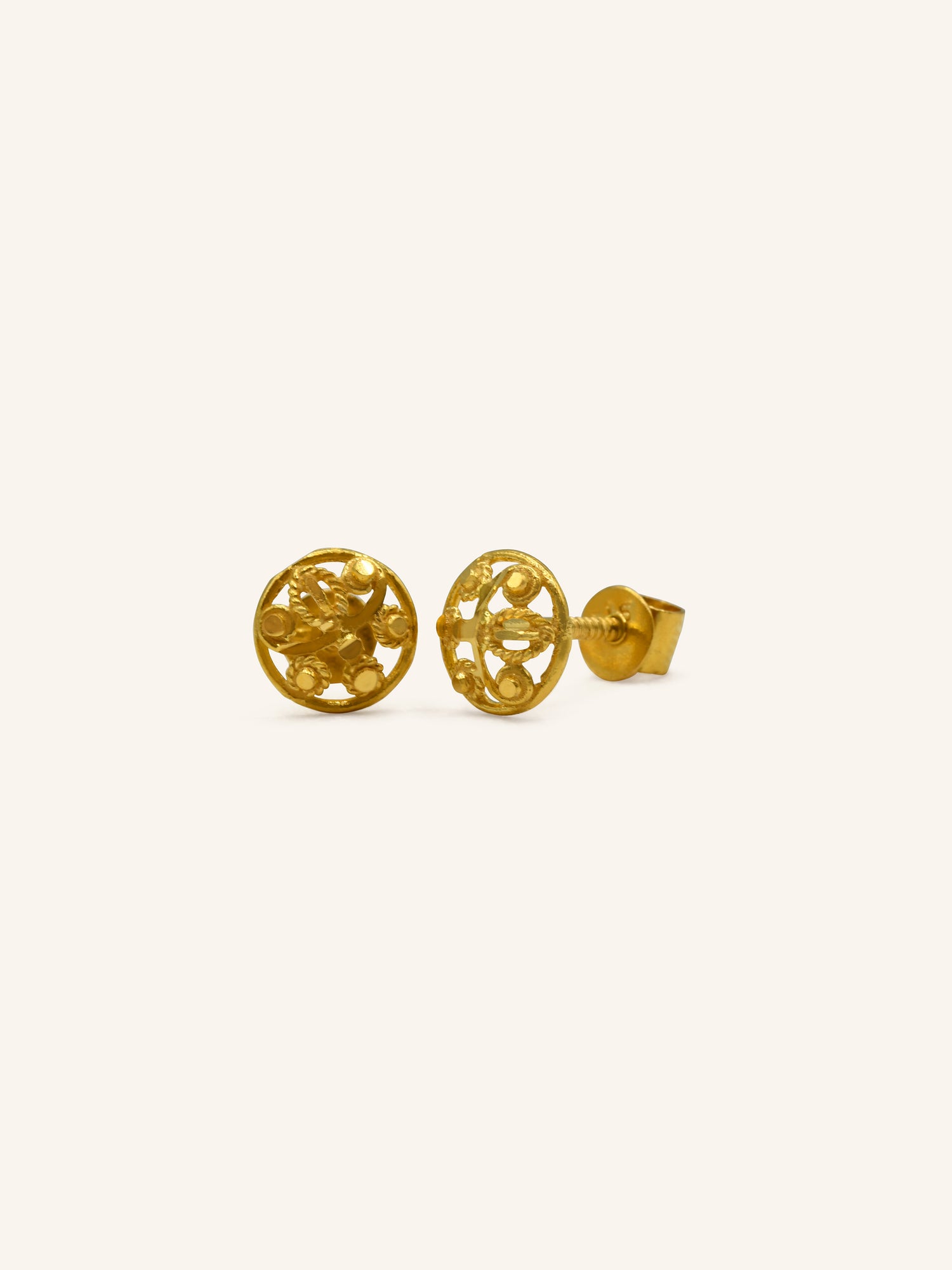 22ct Gold Stud Earring 1.06 GMS - Roop Darshan