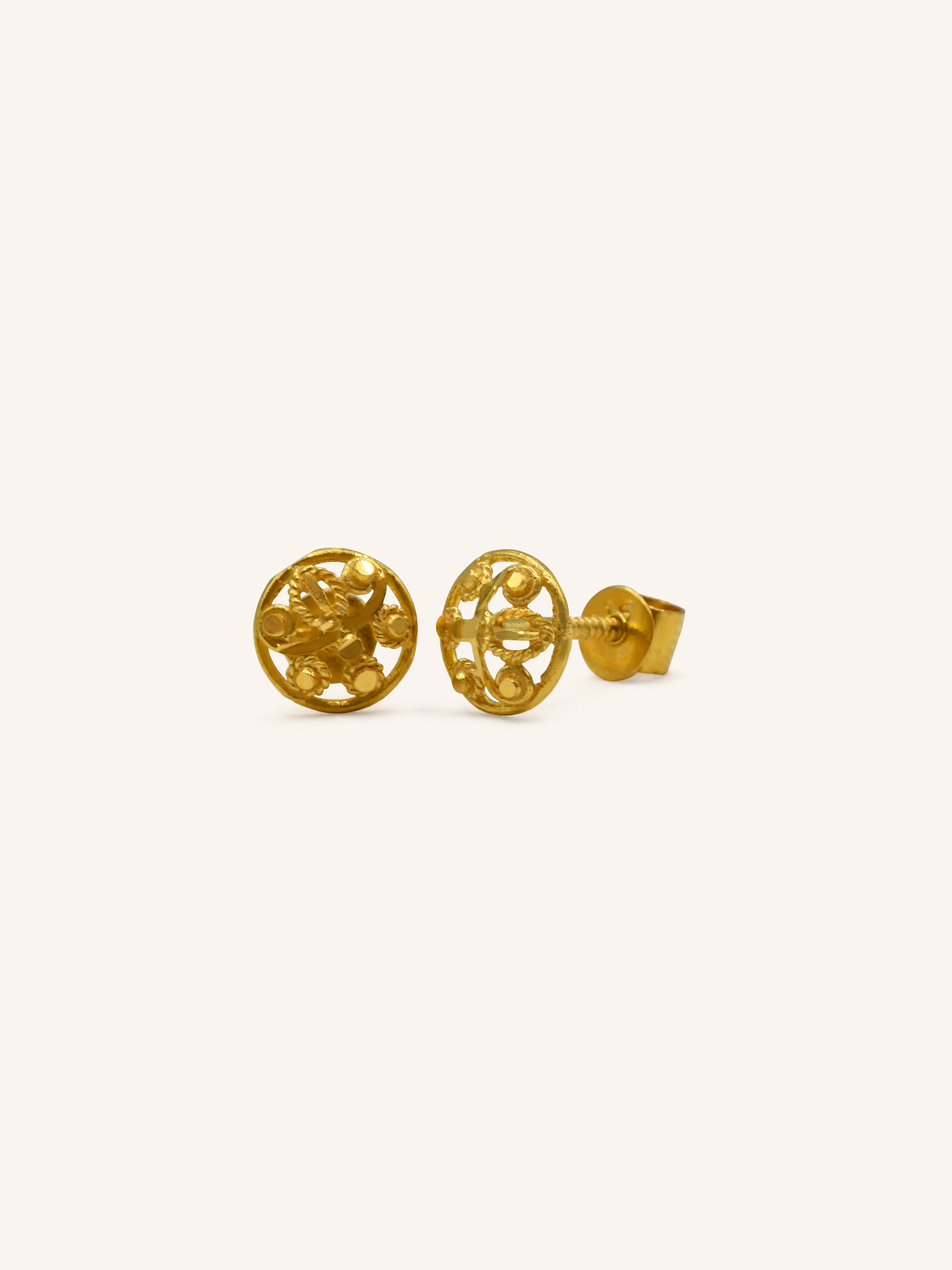 22ct Gold Stud Earring 1.06 GMS - Roop Darshan