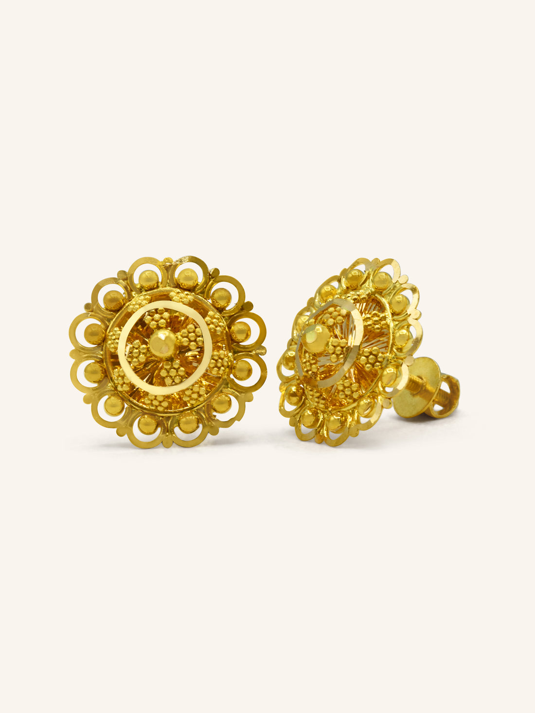 22ct Gold Stud Earring 3.91 GMS - Roop Darshan